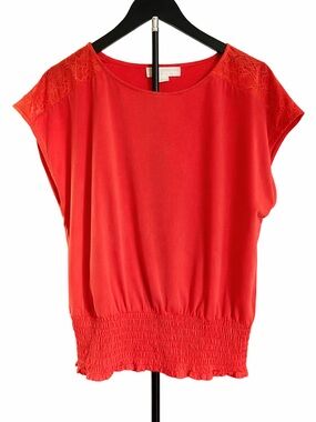 Michael Kors Orange Short Sleeve Blouse